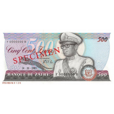 P30S Zaire - 500 Zaires Year 1985